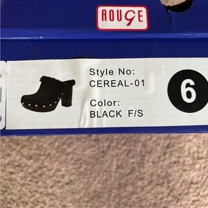 Rouge Black Fur-Trimmed Clogs